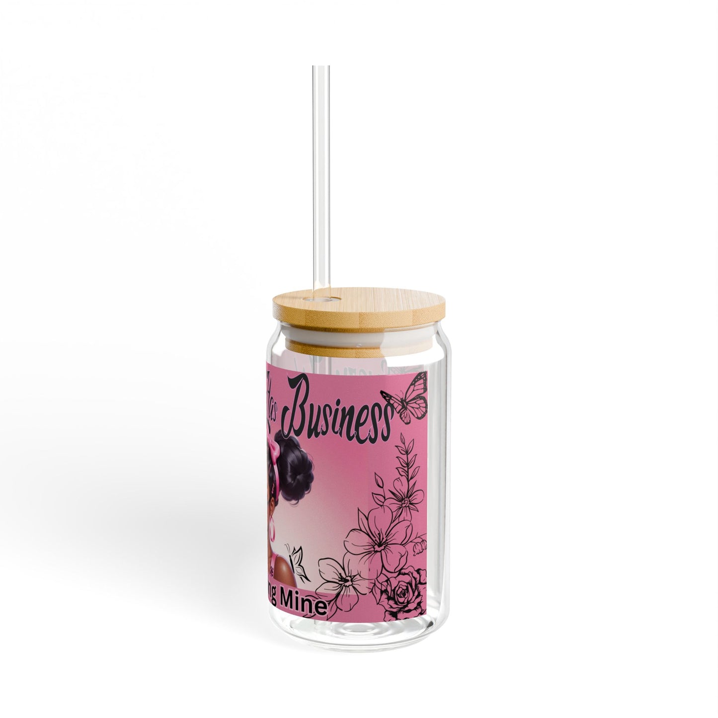 Every Woman Has Business Glass with Bamboo Lid, 16oz