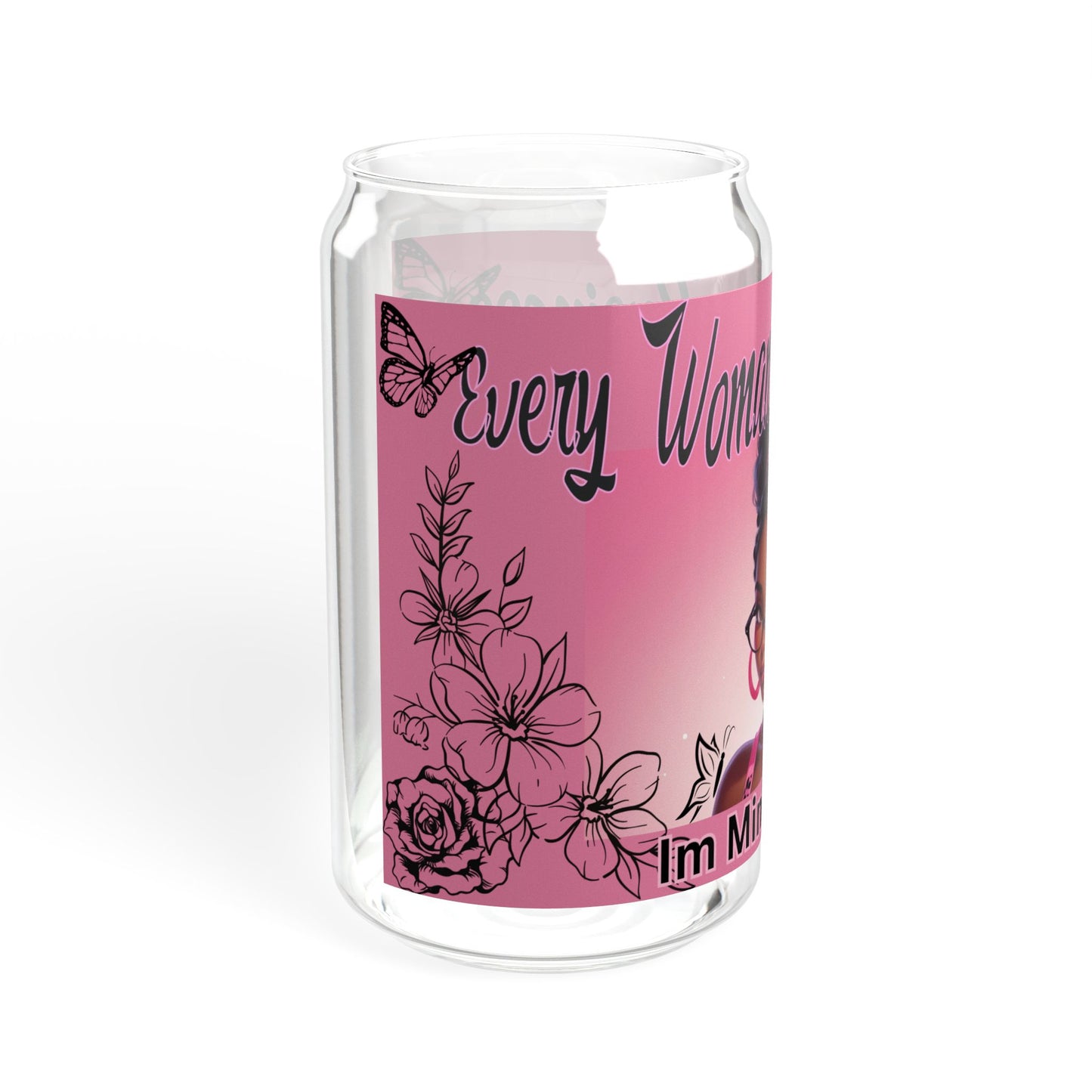 Every Woman Has Business Glass with Bamboo Lid, 16oz