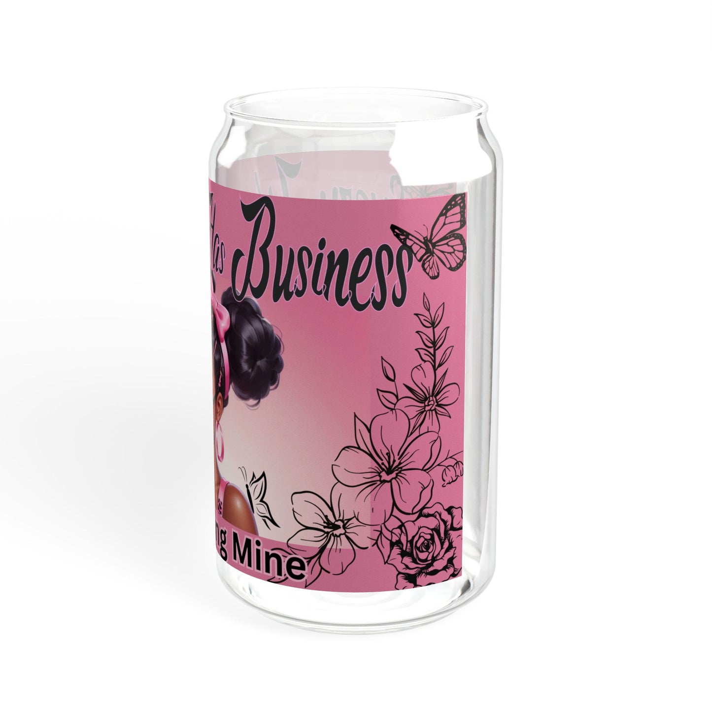 Every Woman Has Business Glass with Bamboo Lid, 16oz