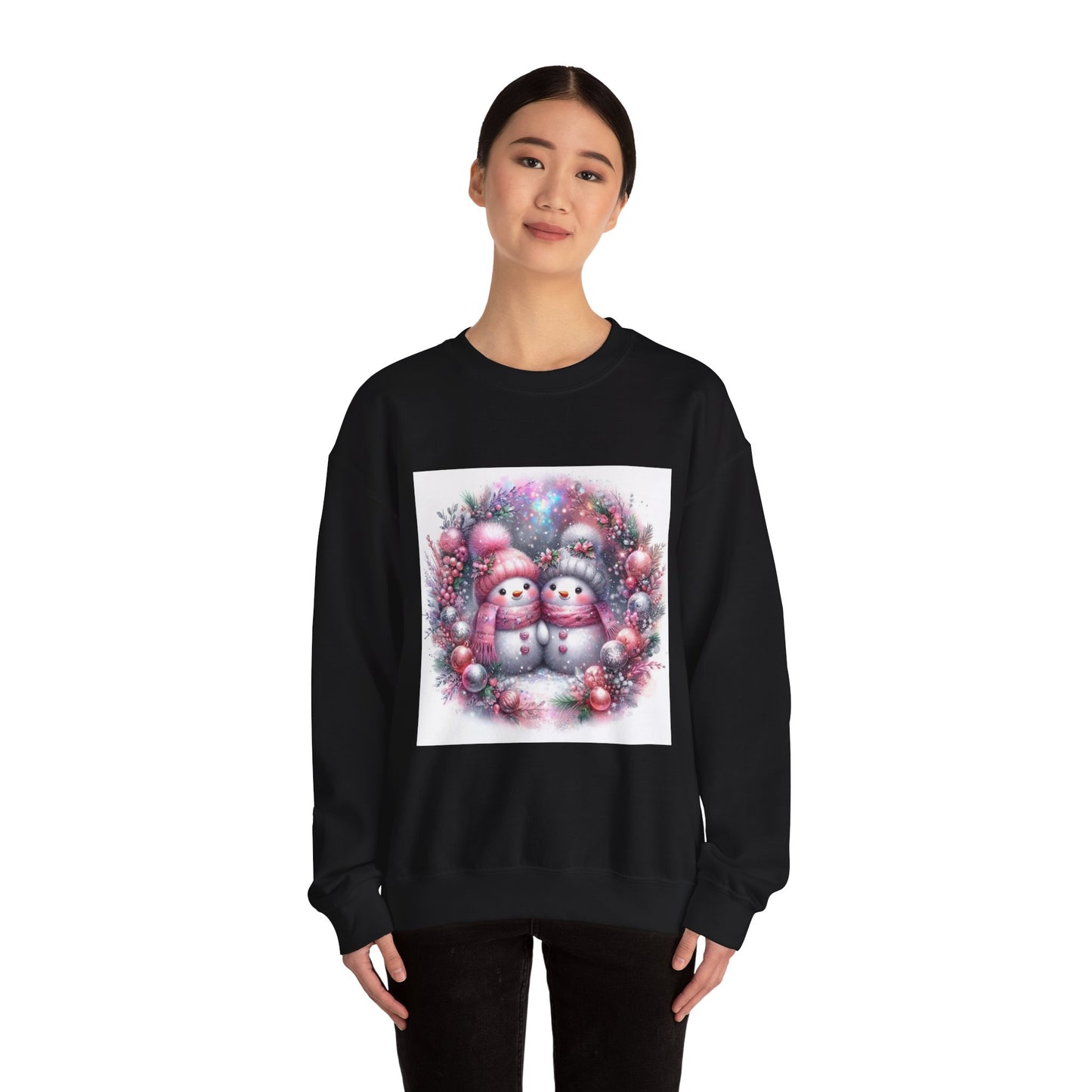 Pink Snowman Unisex Heavy Blend™ Crewneck Sweatshirt
