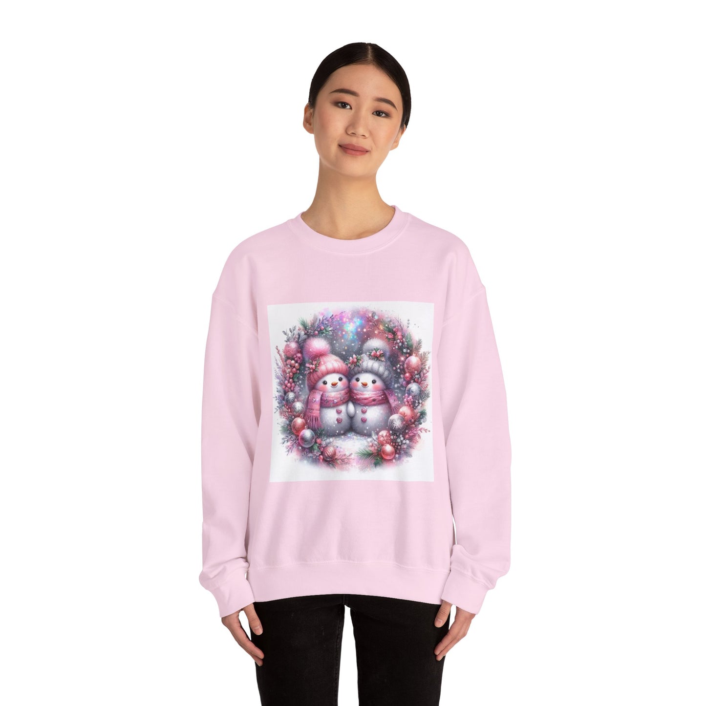 Pink Snowman Unisex Heavy Blend™ Crewneck Sweatshirt