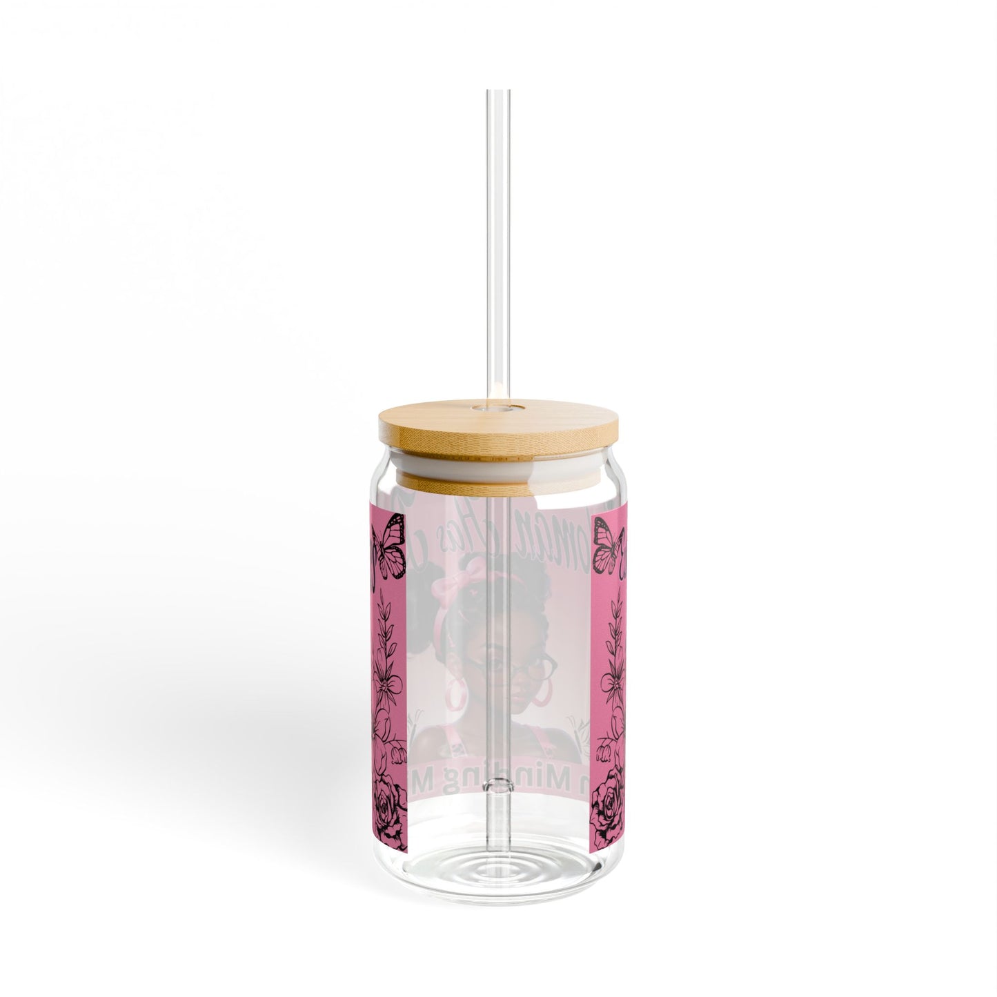 Every Woman Has Business Glass with Bamboo Lid, 16oz