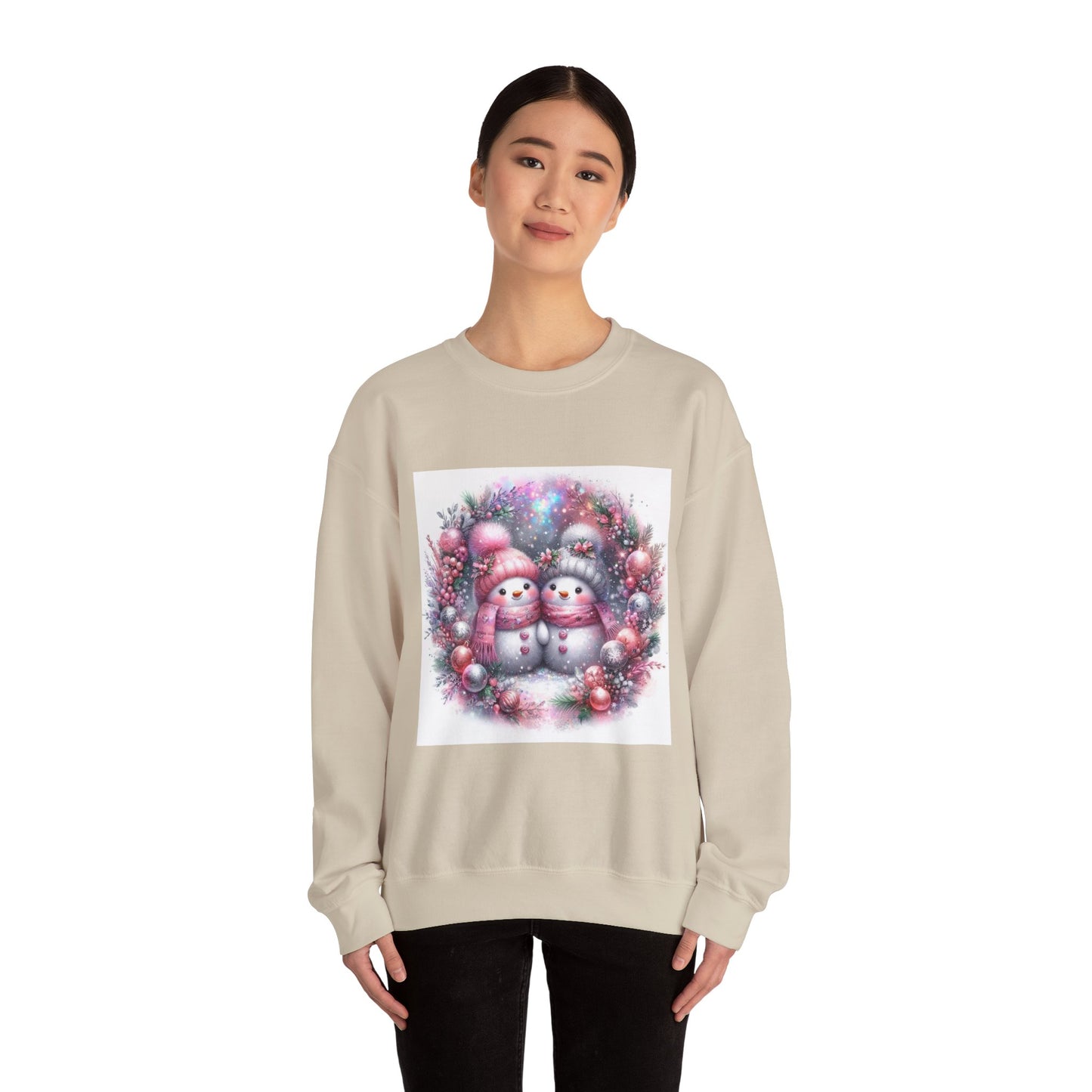 Pink Snowman Unisex Heavy Blend™ Crewneck Sweatshirt