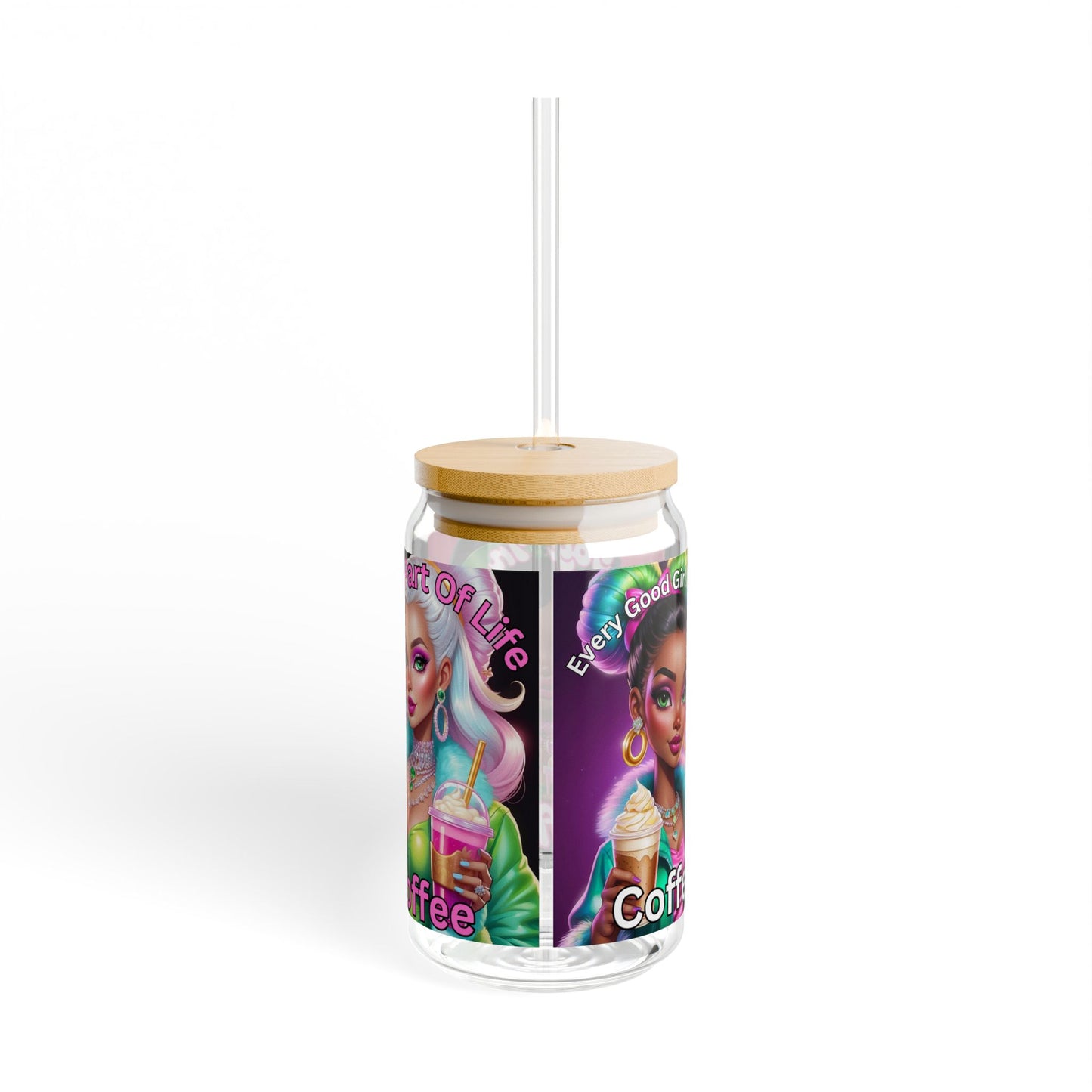 My Joy In life Glass with Bamboo Lid, 16oz