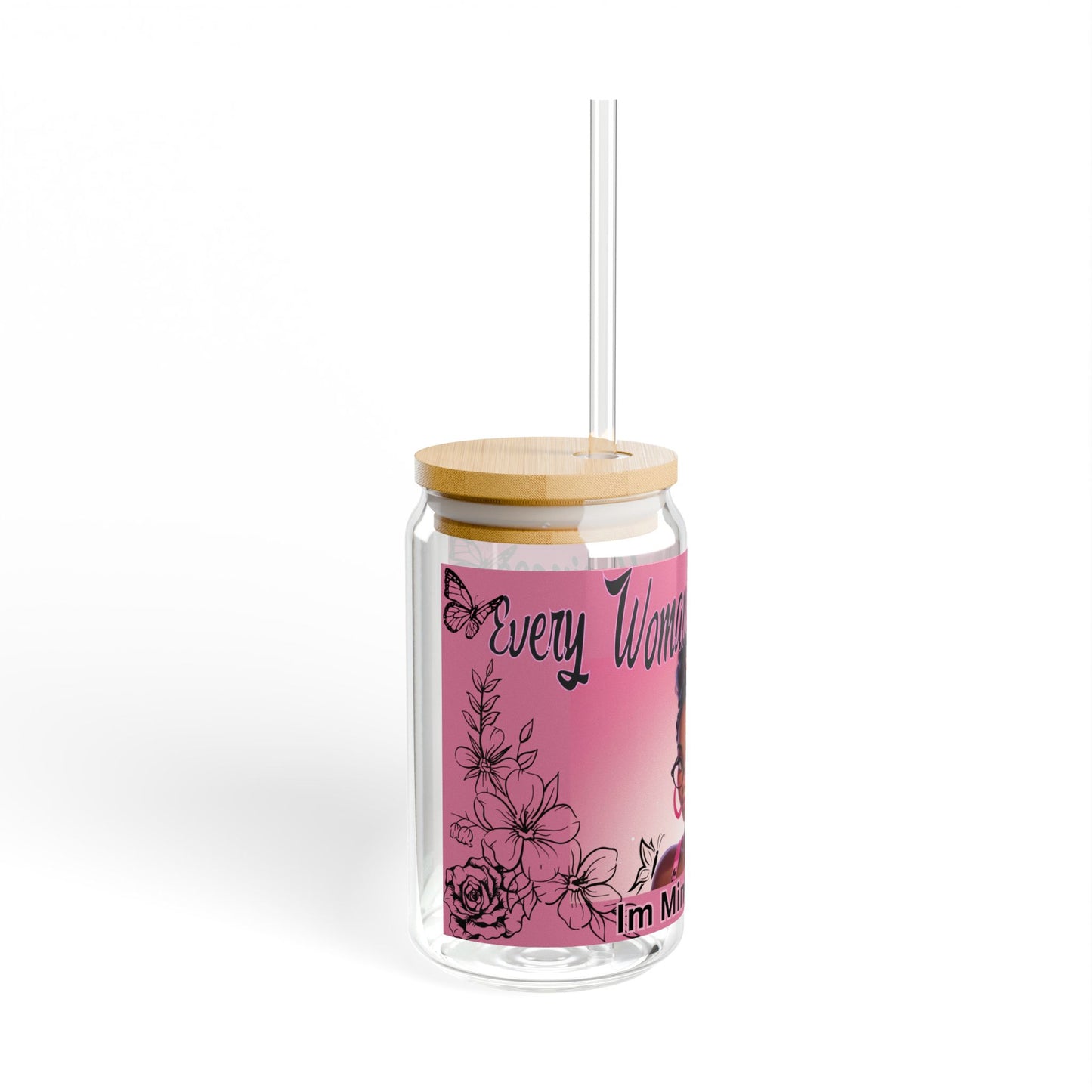 Every Woman Has Business Glass with Bamboo Lid, 16oz