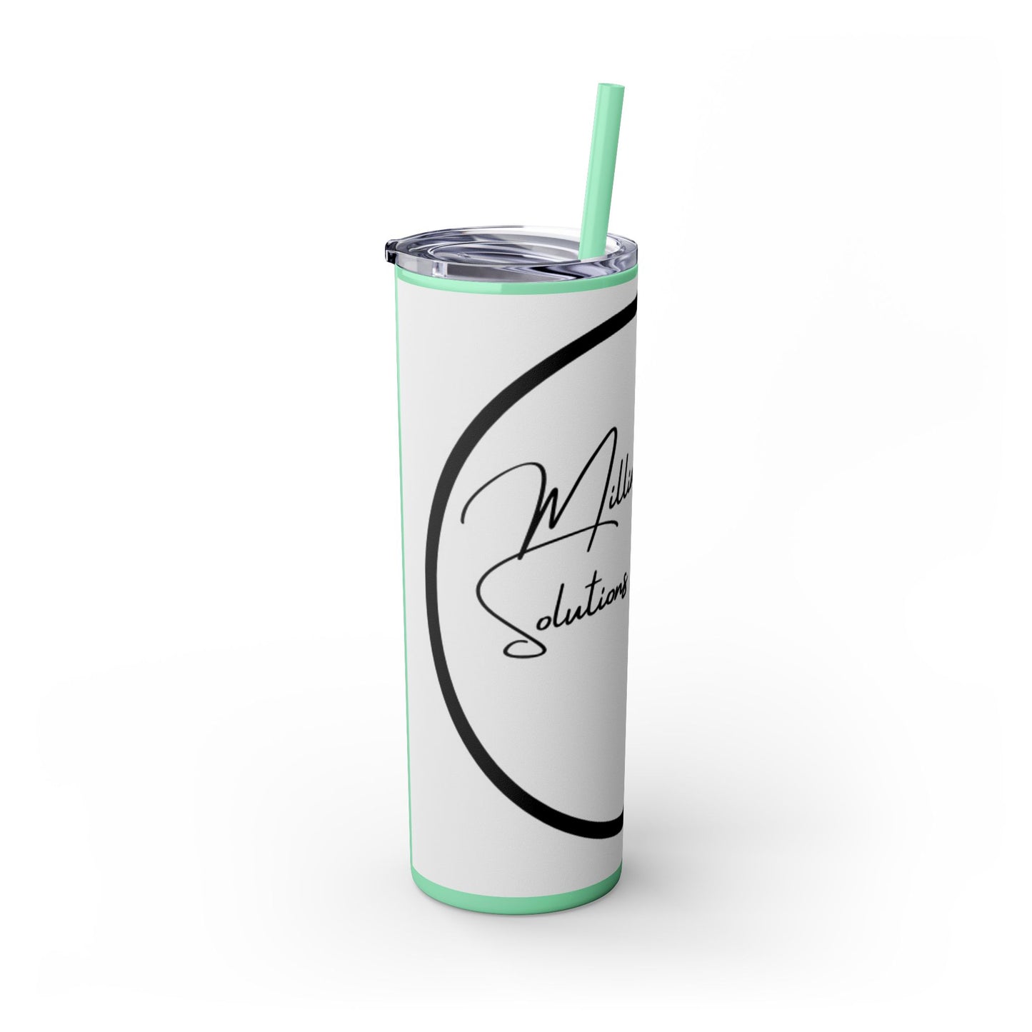 Milliardarious Logo Skinny Tumbler with Straw, 20oz