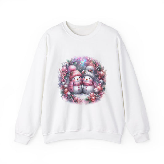 Pink Snowman Unisex Heavy Blend™ Crewneck Sweatshirt