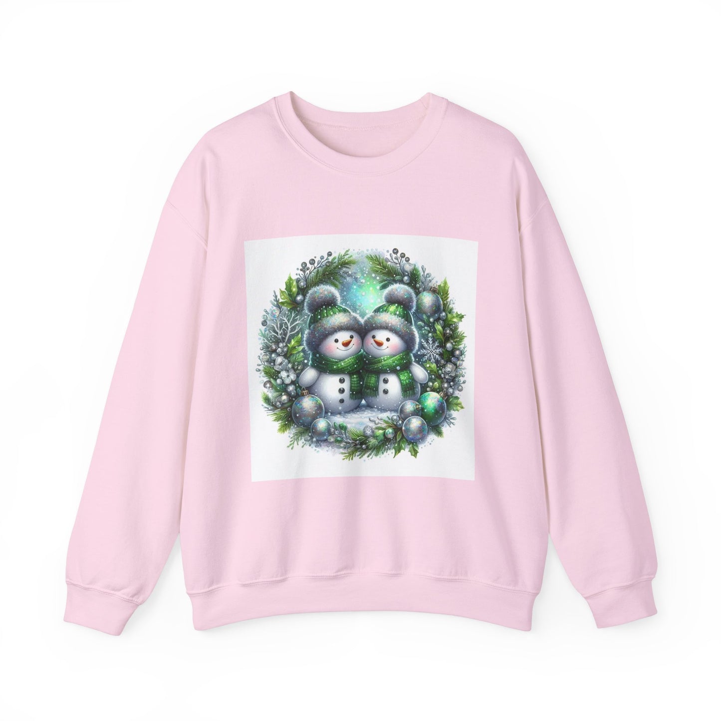 Green Snowman Unisex Heavy Blend™ Crewneck Sweatshirt