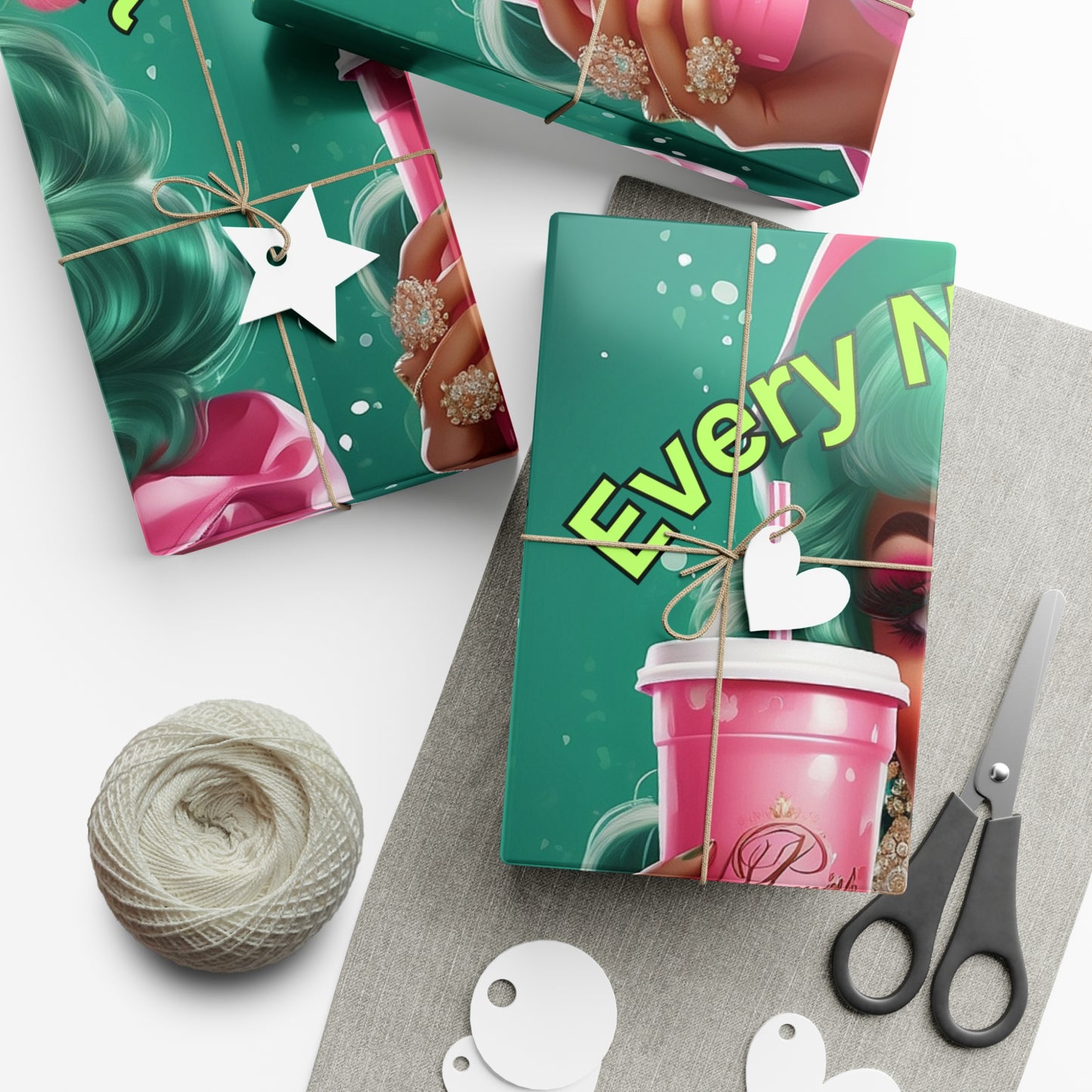 Naughty Girls Drink Frappe Gift Wrap Papers