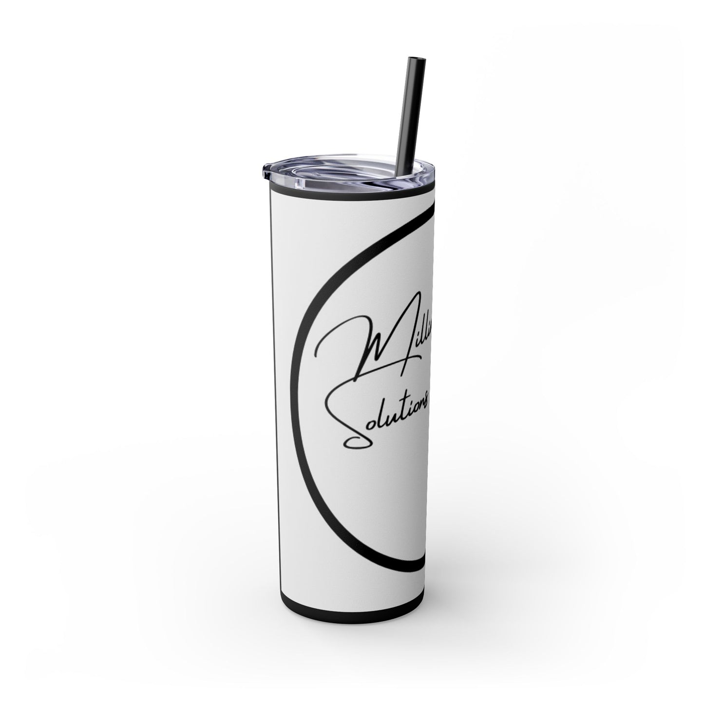 Milliardarious Logo Skinny Tumbler with Straw, 20oz