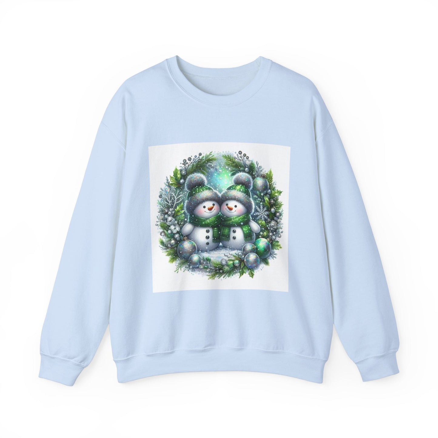 Green Snowman Unisex Heavy Blend™ Crewneck Sweatshirt