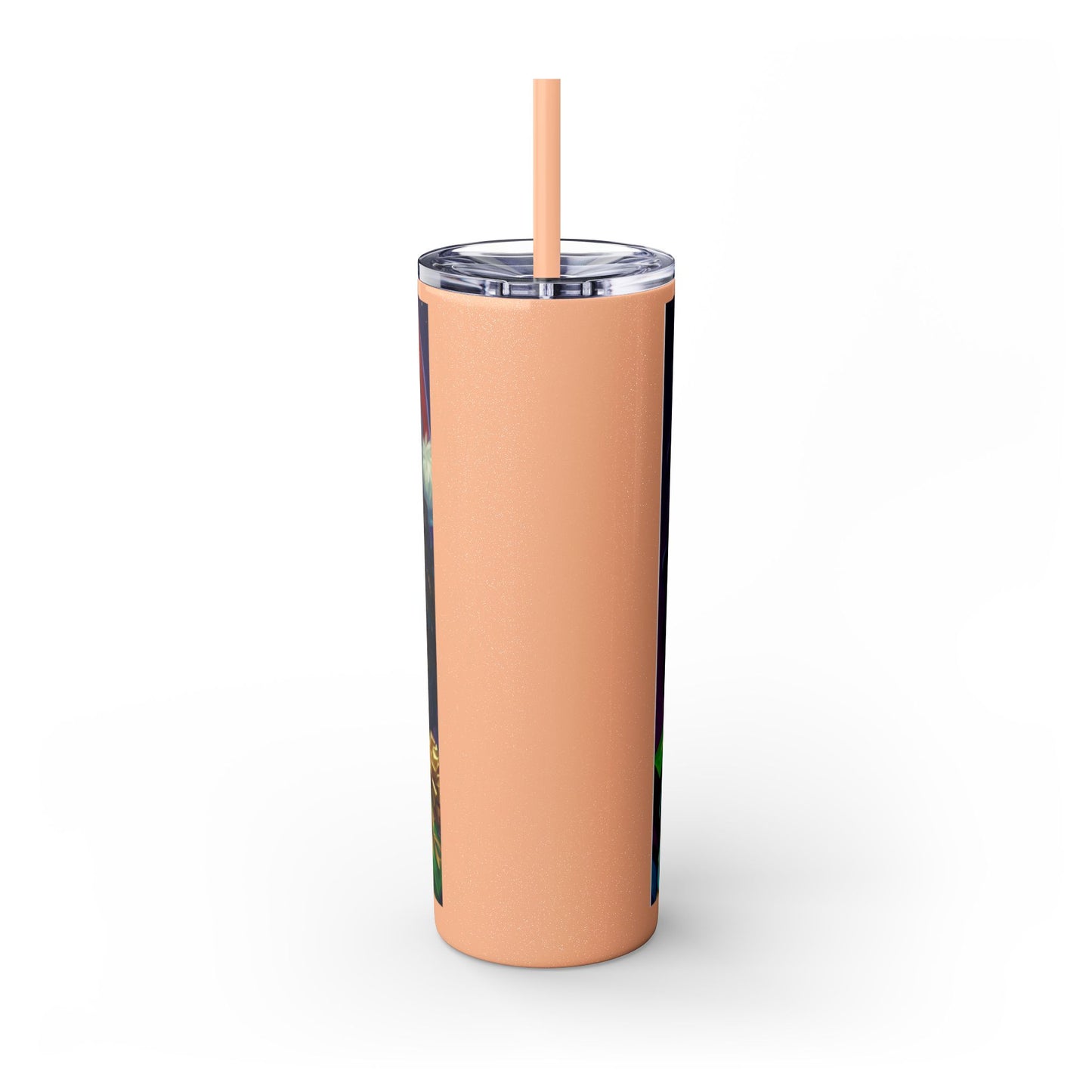 Merry Christmas Skinny Tumbler with Straw, 20oz