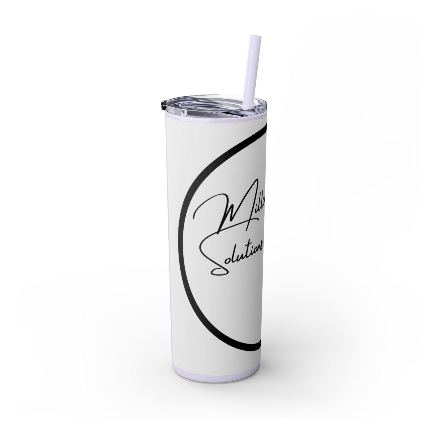 Milliardarious Logo Skinny Tumbler with Straw, 20oz