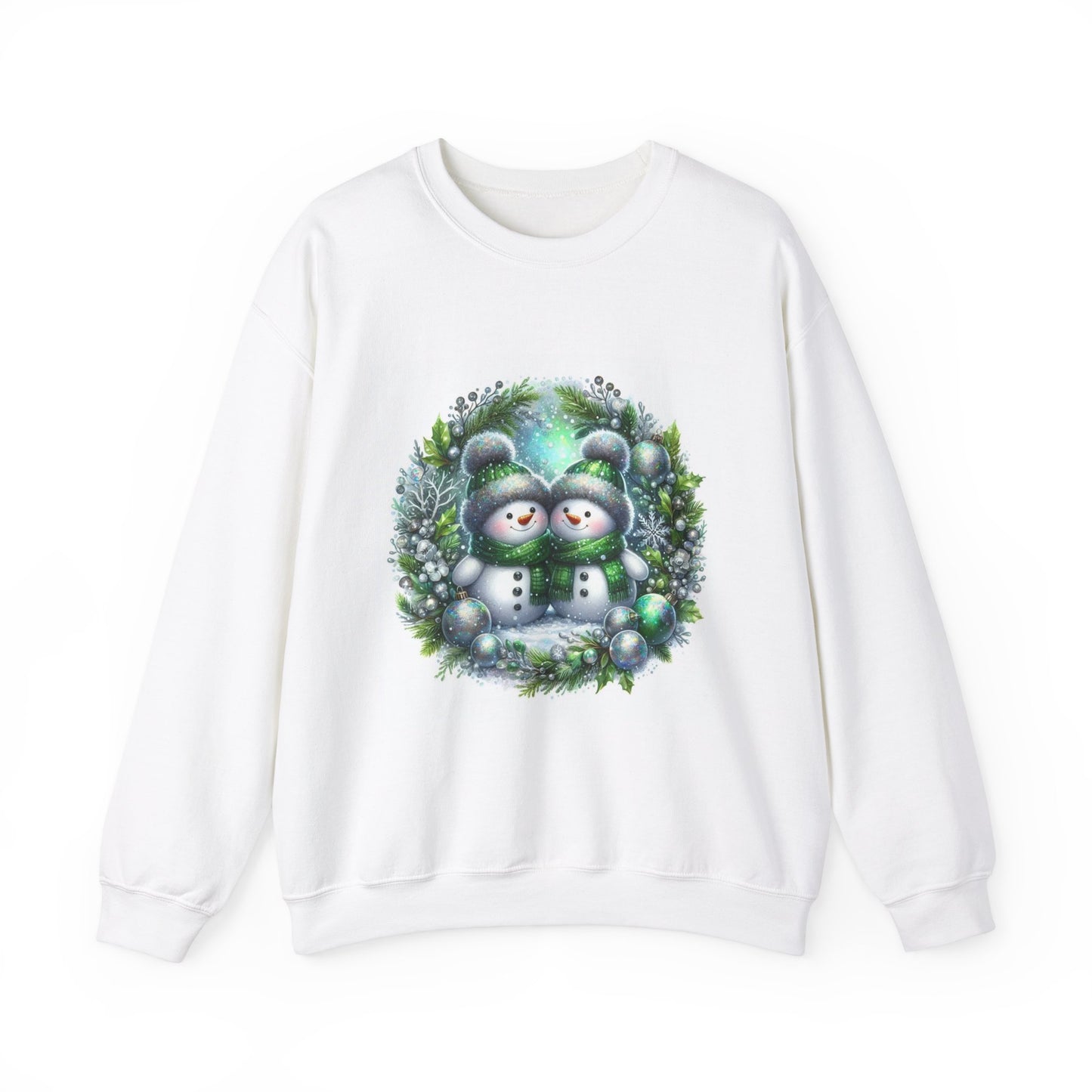 Green Snowman Unisex Heavy Blend™ Crewneck Sweatshirt