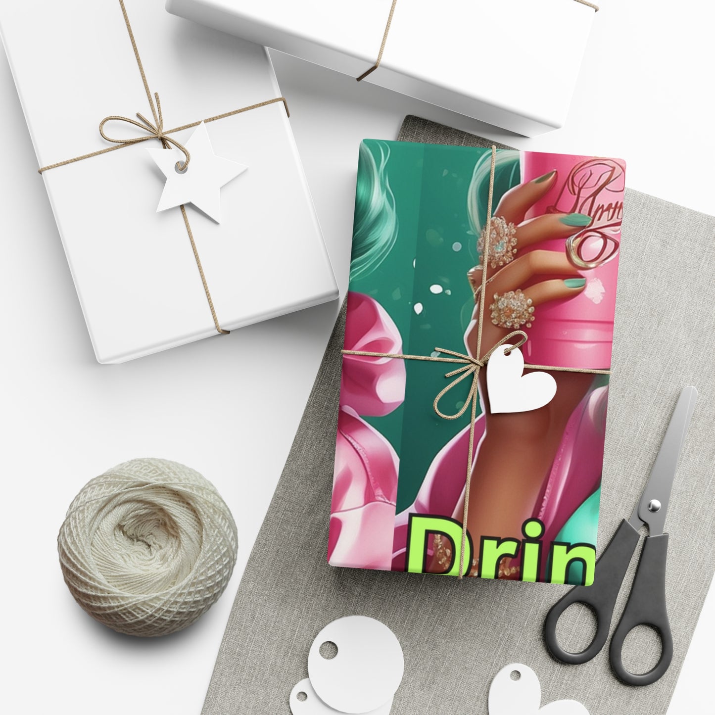 Naughty Girls Drink Frappe Gift Wrap Papers