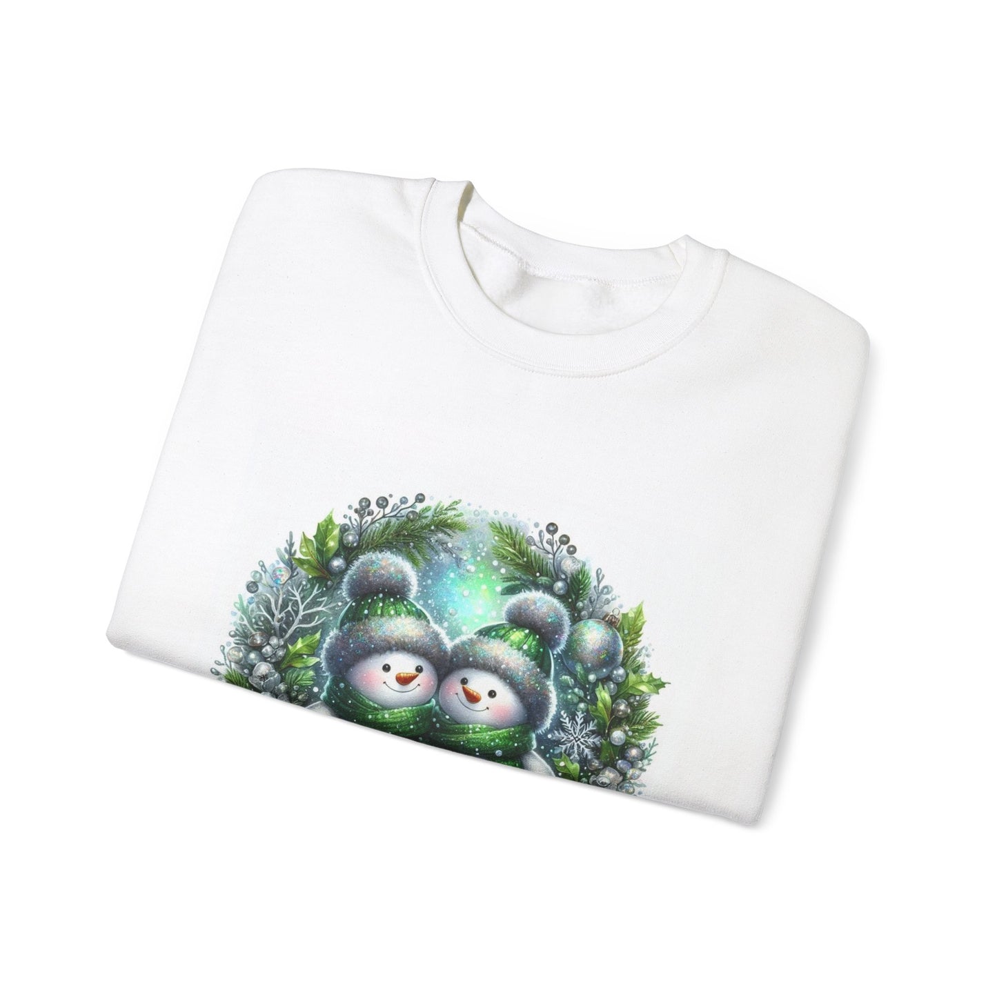 Green Snowman Unisex Heavy Blend™ Crewneck Sweatshirt