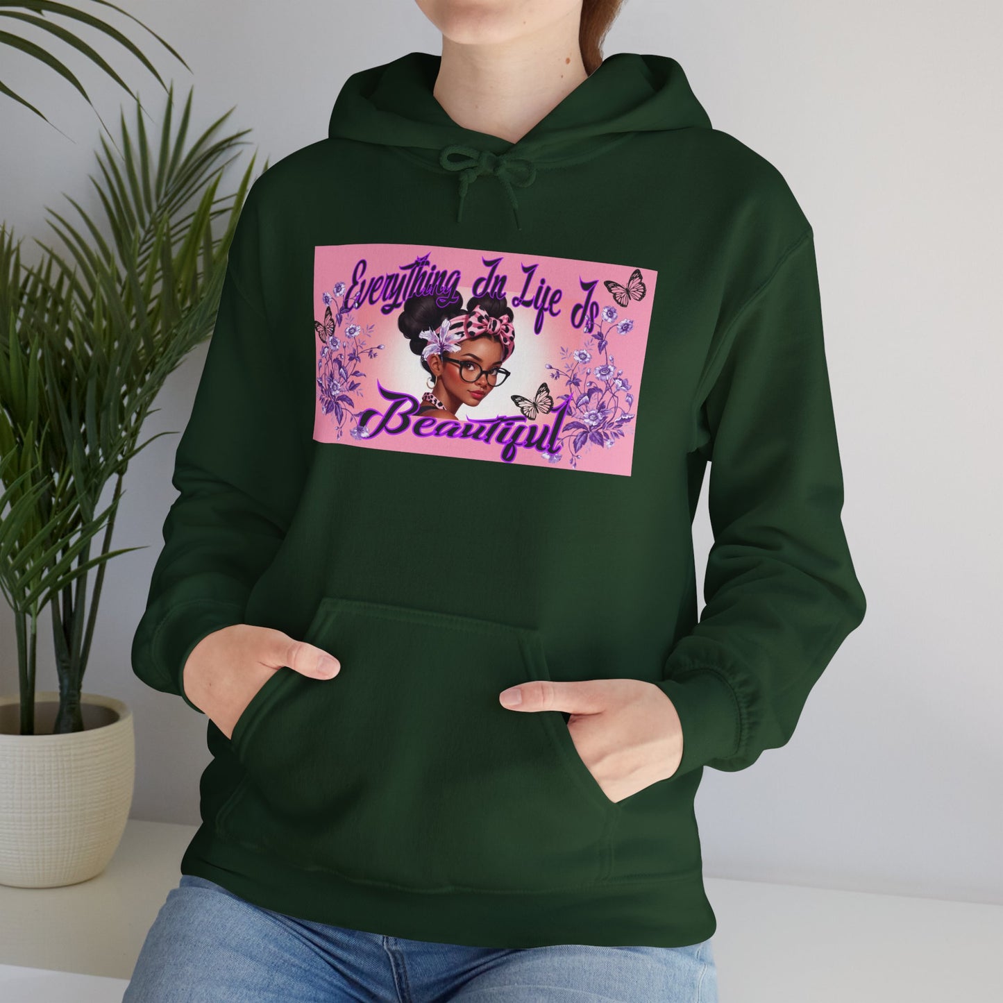 Everything In Life Is Beautiful Heavy Blend™ Hooded Sweatshirt