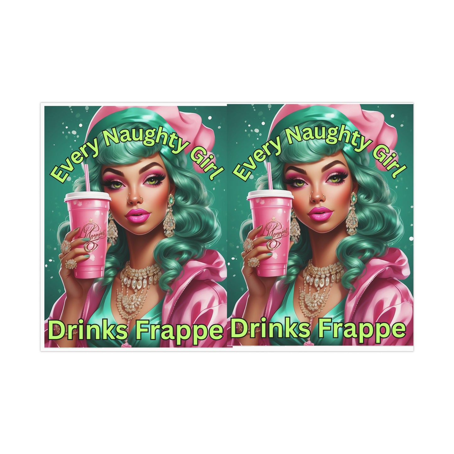 Naughty Girls Drink Frappe Gift Wrap Papers