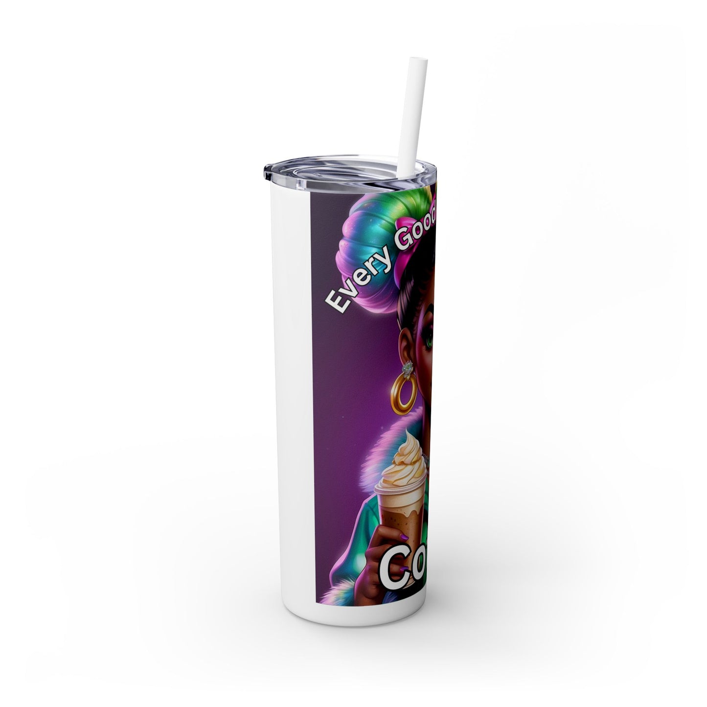 Skinny Tumbler with Straw, 20oz