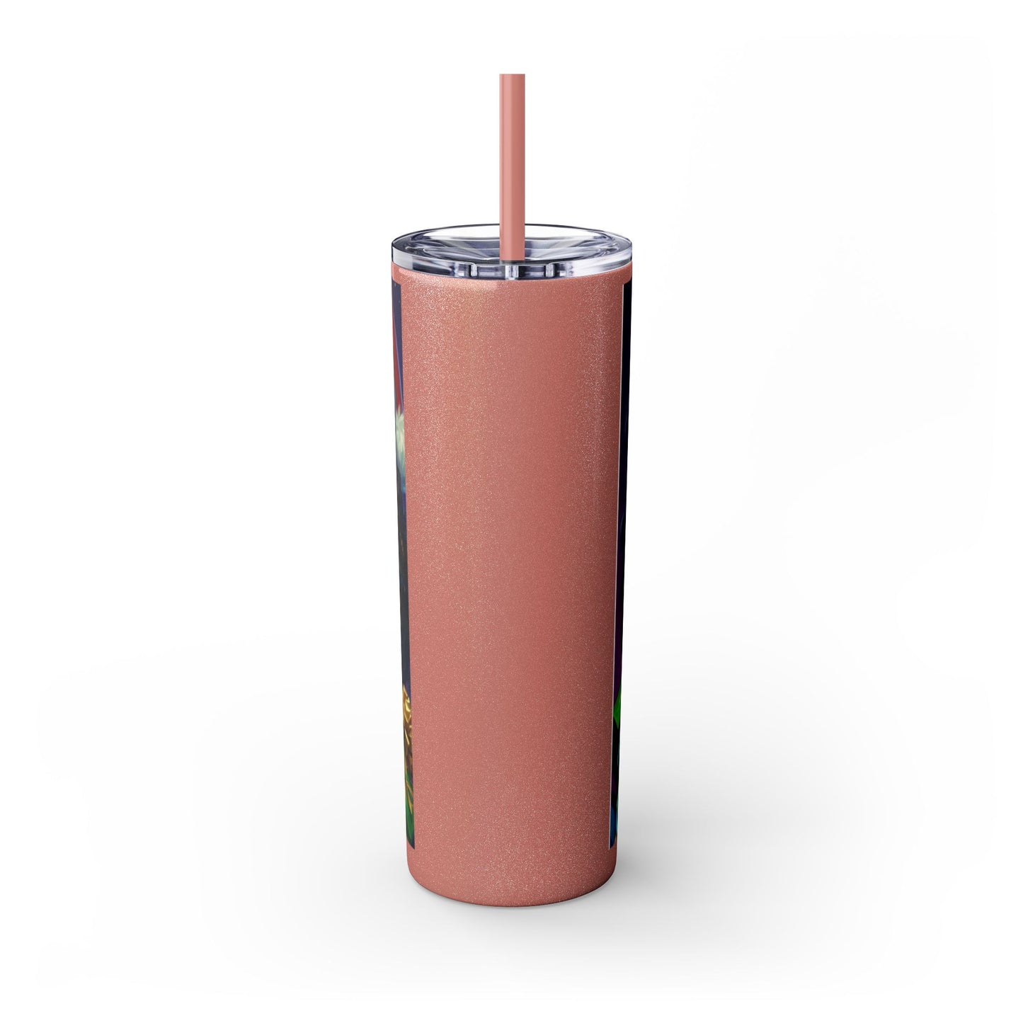 Merry Christmas Skinny Tumbler with Straw, 20oz