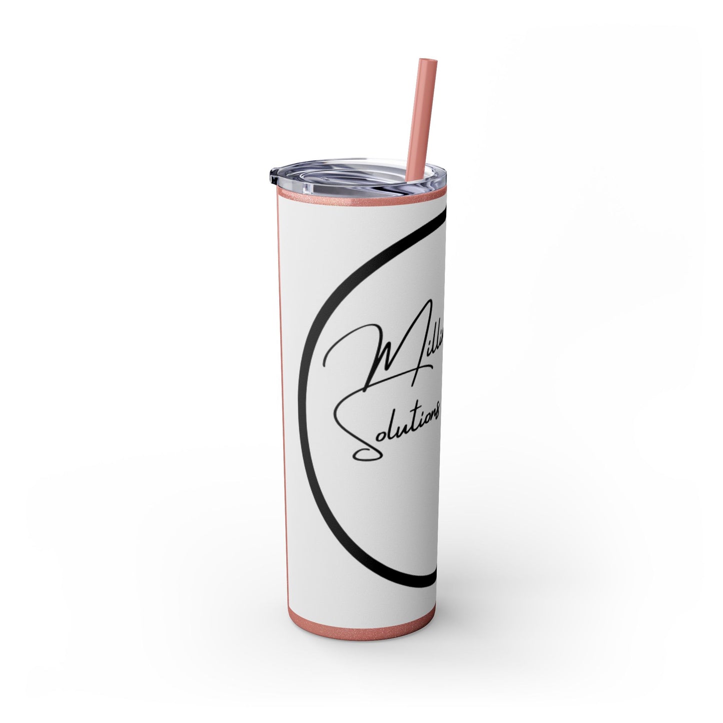 Milliardarious Logo Skinny Tumbler with Straw, 20oz