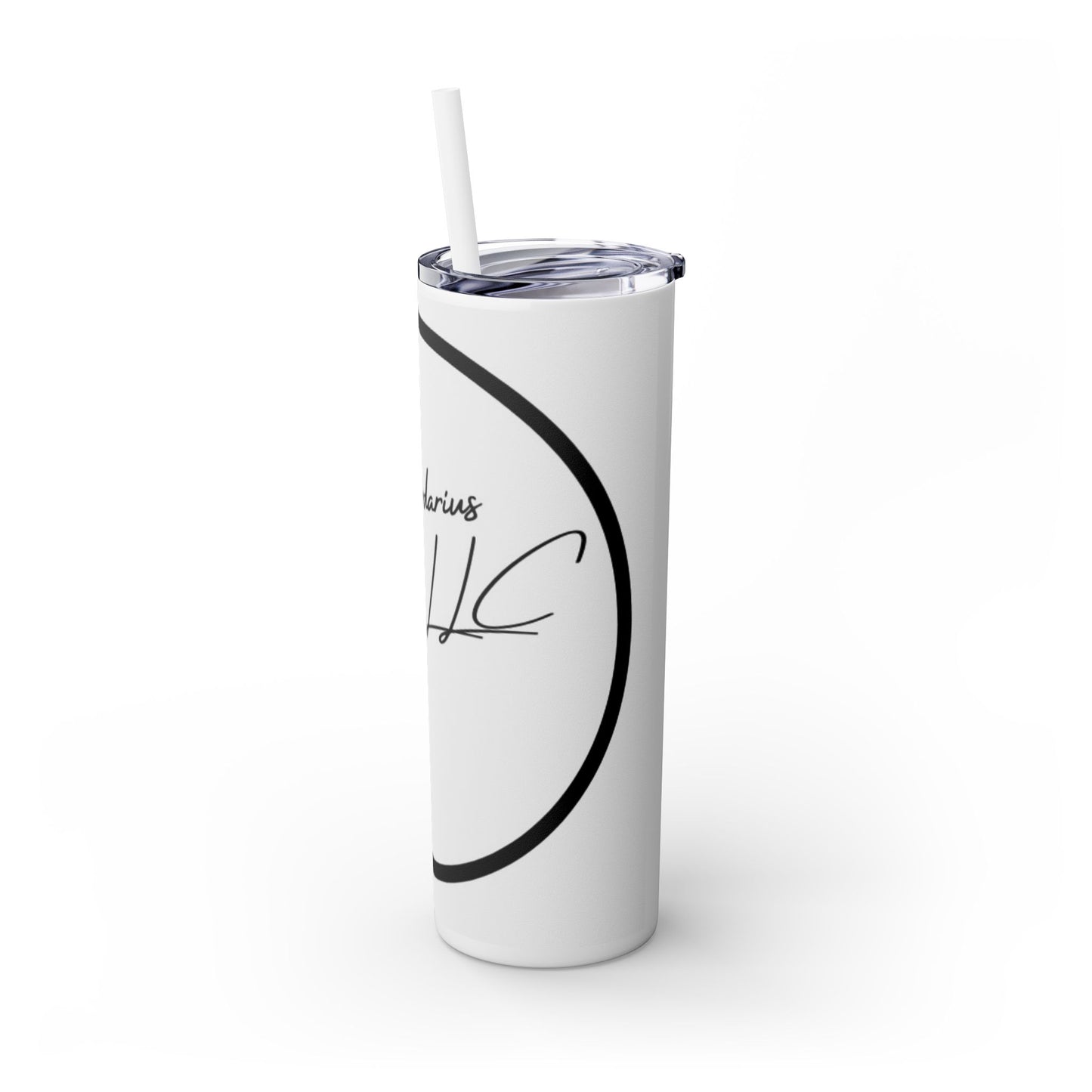 Milliardarious Logo Skinny Tumbler with Straw, 20oz