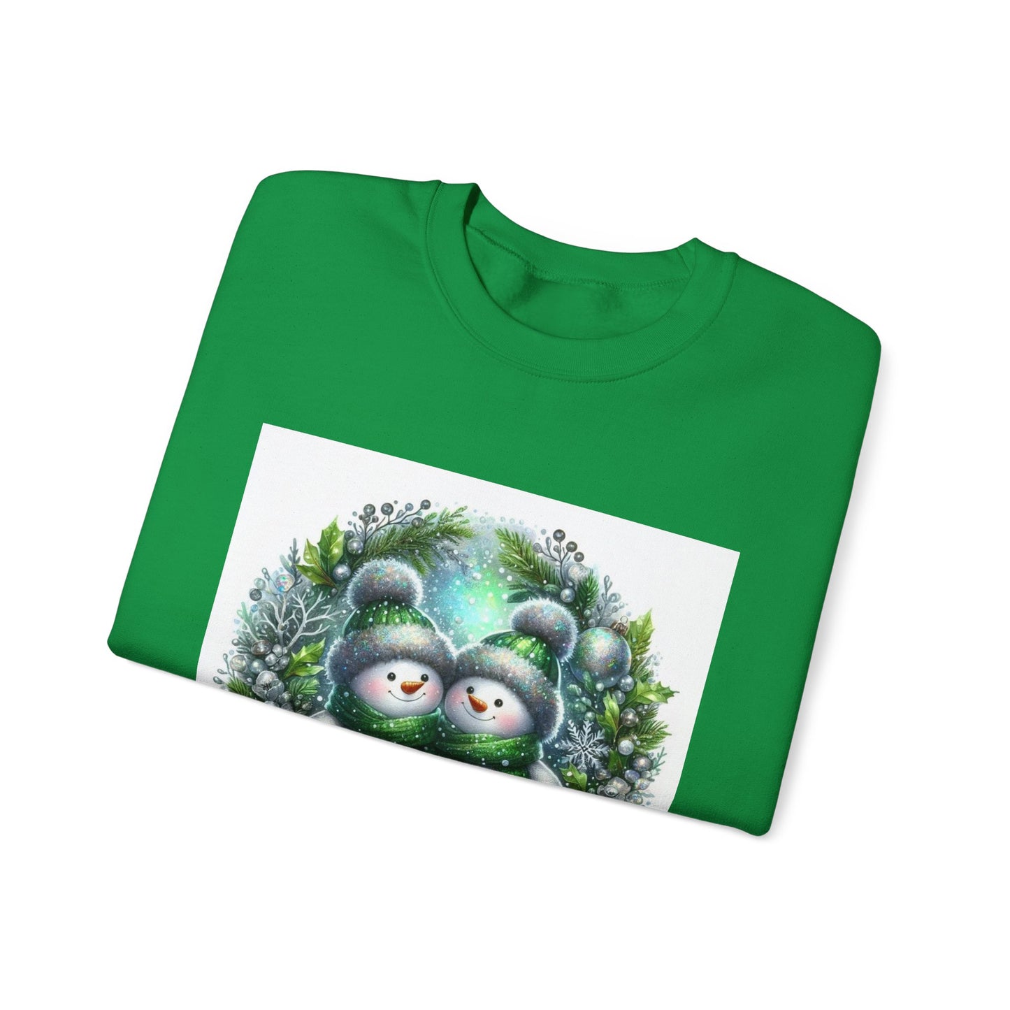 Green Snowman Unisex Heavy Blend™ Crewneck Sweatshirt