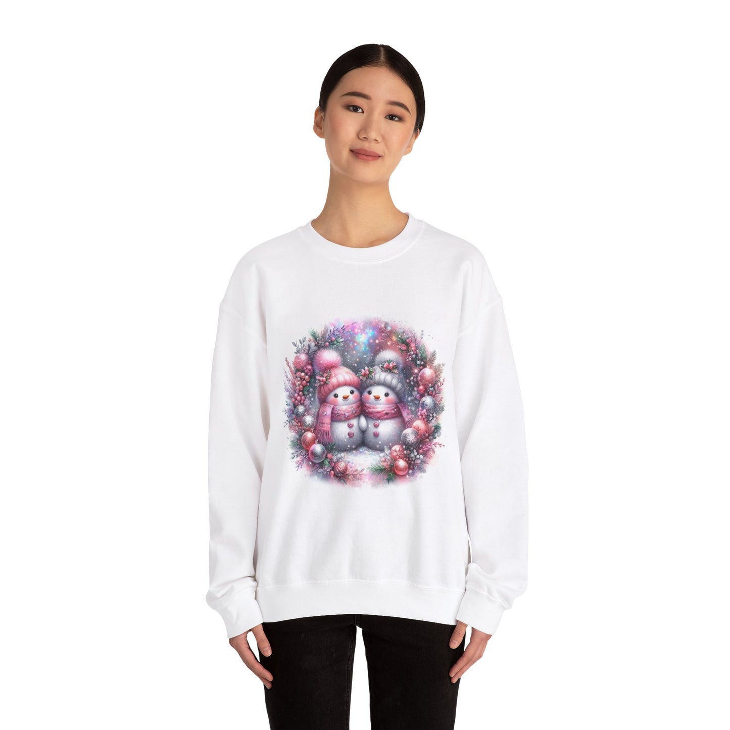 Pink Snowman Unisex Heavy Blend™ Crewneck Sweatshirt